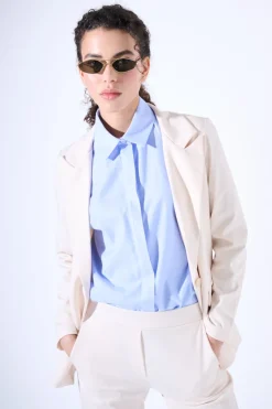 Sale KIKISIX GIACCA BASIC 1 BOTTONE BURRO