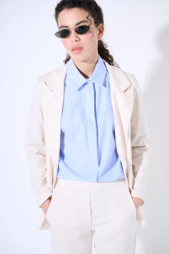 Sale KIKISIX GIACCA BASIC 1 BOTTONE BURRO