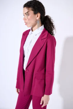 Outlet KIKISIX GIACCA BASIC 1 BOTTONE VINO