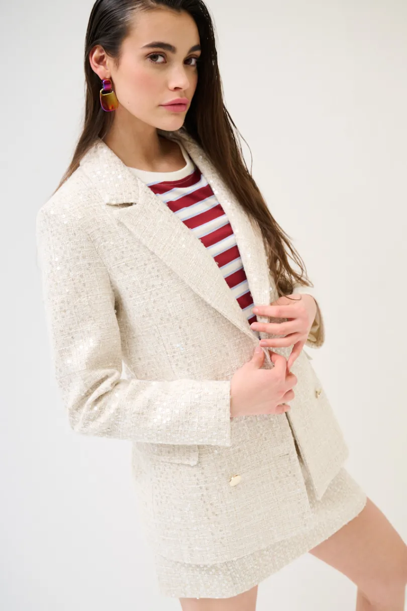 Hot KIKISIX GIACCA CHANEL DOPPIO PETTO NATURALE