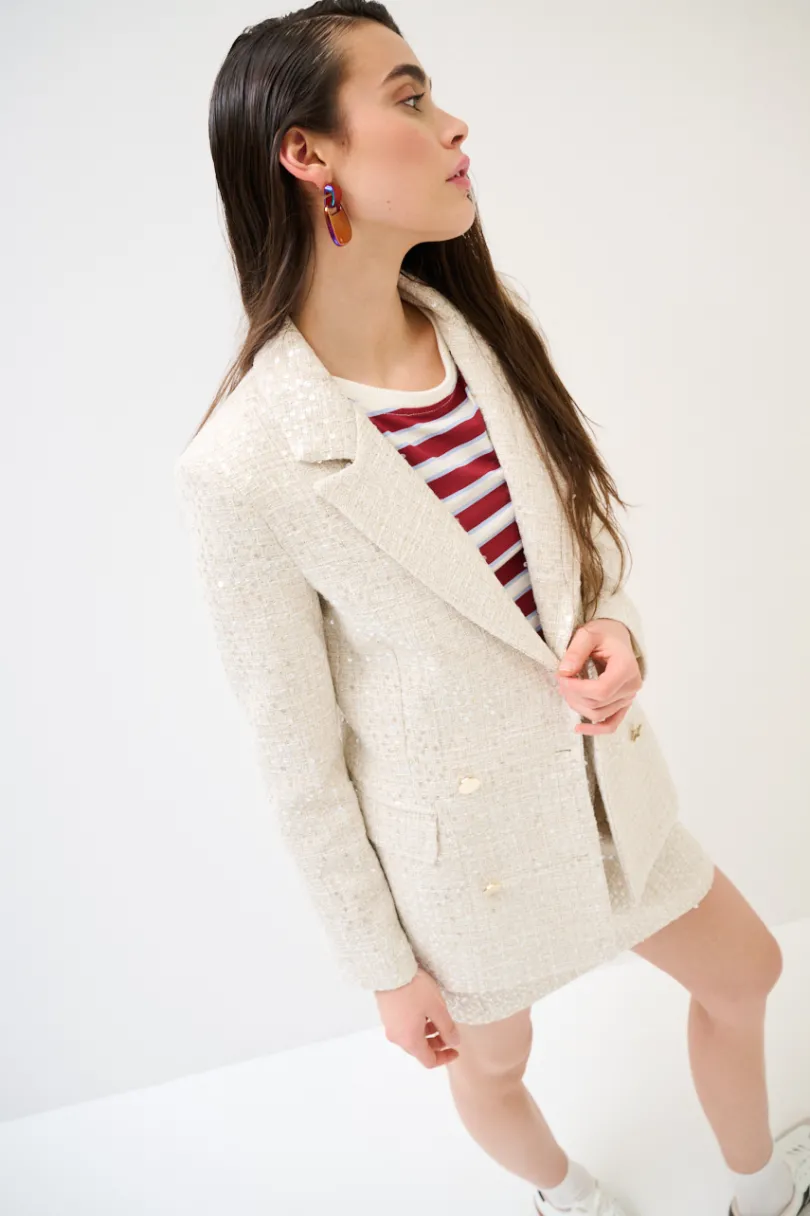 Hot KIKISIX GIACCA CHANEL DOPPIO PETTO NATURALE