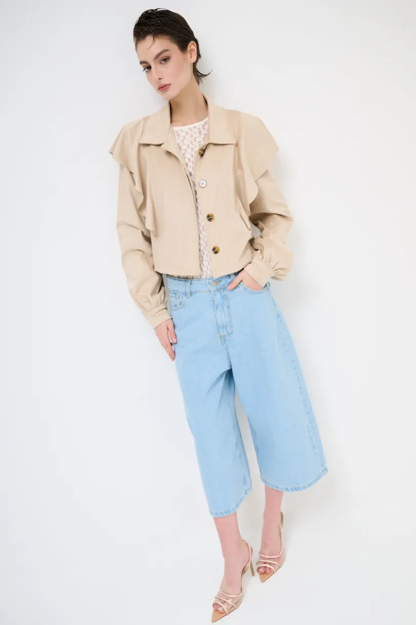 Clearance KIKISIX GIACCA DAINETTO CON GALA BEIGE