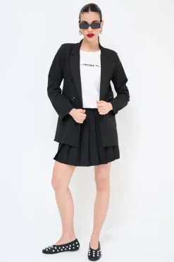 Fashion KIKISIX GIACCA DOPPIOPETTO SFODERATA NERO