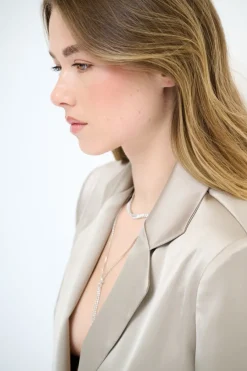 Outlet KIKISIX GIACCA MONOPETTO UN BOTTONE RICOPERTO RASO BEIGE