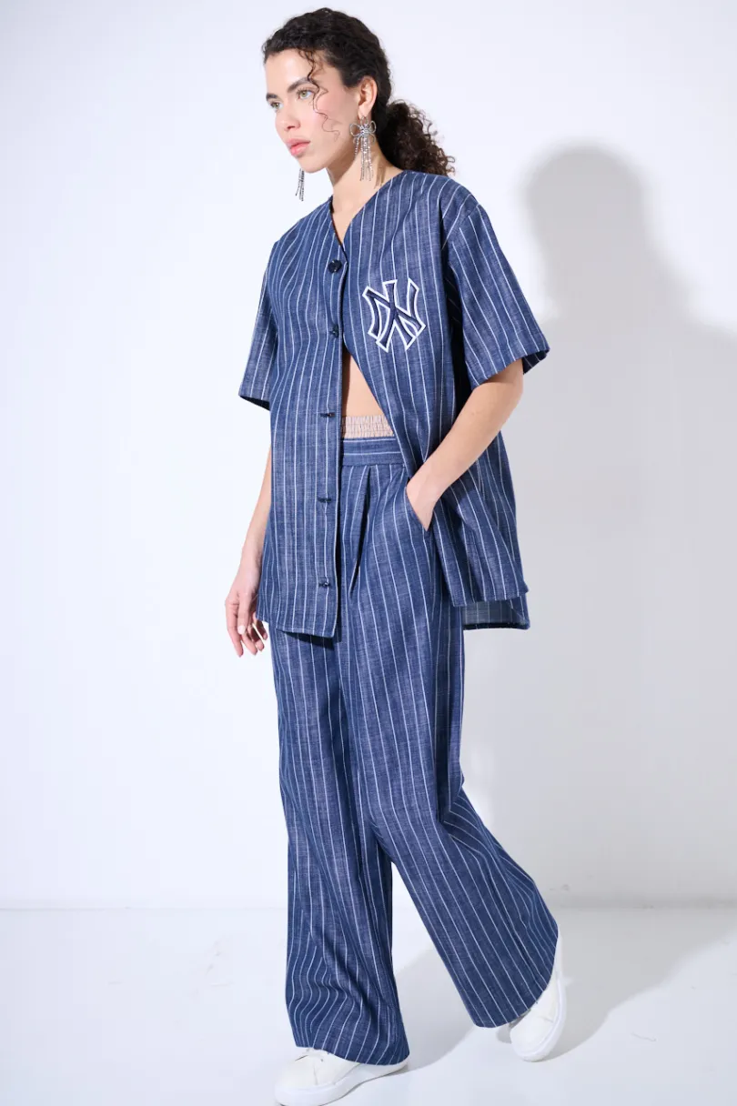 Discount KIKISIX GIACCA NY GESSATO BLU