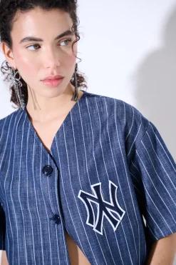 Discount KIKISIX GIACCA NY GESSATO BLU