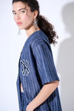 Discount KIKISIX GIACCA NY GESSATO BLU