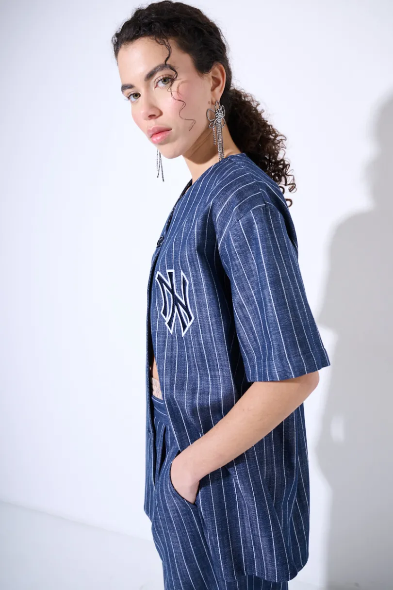 Discount KIKISIX GIACCA NY GESSATO BLU