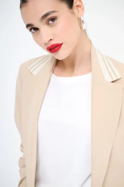 New KIKISIX GIACCA OVER CON POLSINO MANICA BEIGE