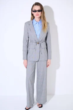 Discount KIKISIX GIACCA QUADRO CHECK BEIGE