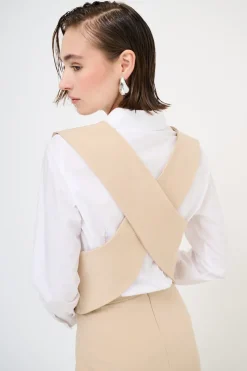 Discount KIKISIX GILET BIELASTICO BEIGE