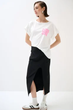 New KIKISIX GONNA BIELASTICO CON SPACCO NERO