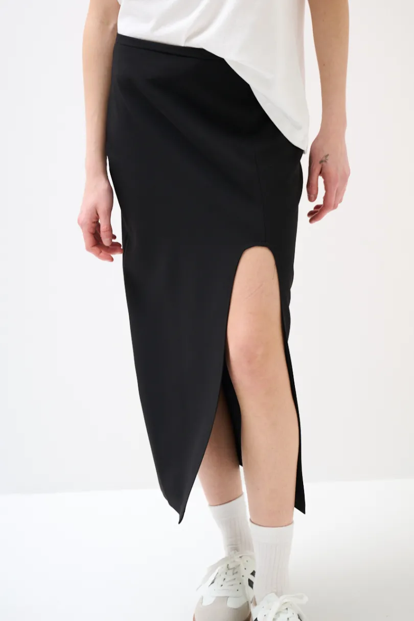 New KIKISIX GONNA BIELASTICO CON SPACCO NERO