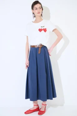 New KIKISIX GONNA CON MAXI PINCE CON CINTURA BLU