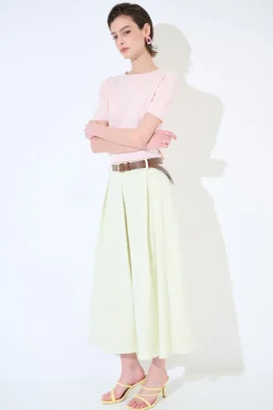 Best KIKISIX GONNA CON MAXI PINCE CON CINTURA GIALLO