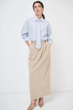 Clearance KIKISIX GONNA CON SPACCO BEIGE