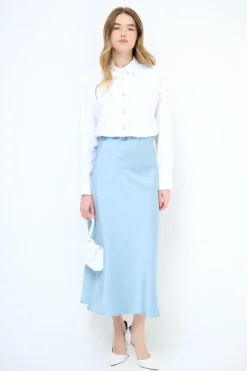 Hot KIKISIX GONNA LUNGA RASO CARTA ZUCCHERO