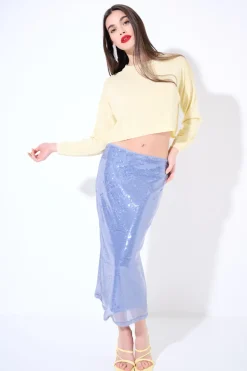 Fashion KIKISIX GONNA MIDI PAILLETTES CARTA ZUCCHERO