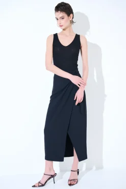 Online KIKISIX GONNA MIDI PORTAFOGLIO CON NODO NERO