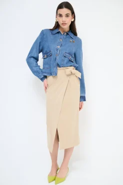 Best KIKISIX GONNA PORTAFOGLIO BEIGE