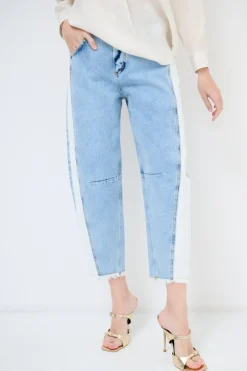 Hot KIKISIX JEANS CON BANDA A CONTRASTO JEANS