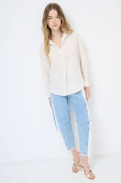 Hot KIKISIX JEANS CON BANDA A CONTRASTO JEANS