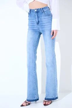 Clearance KIKISIX JEANS FLARE TAGLIO VIVO CIMOSA JEANS