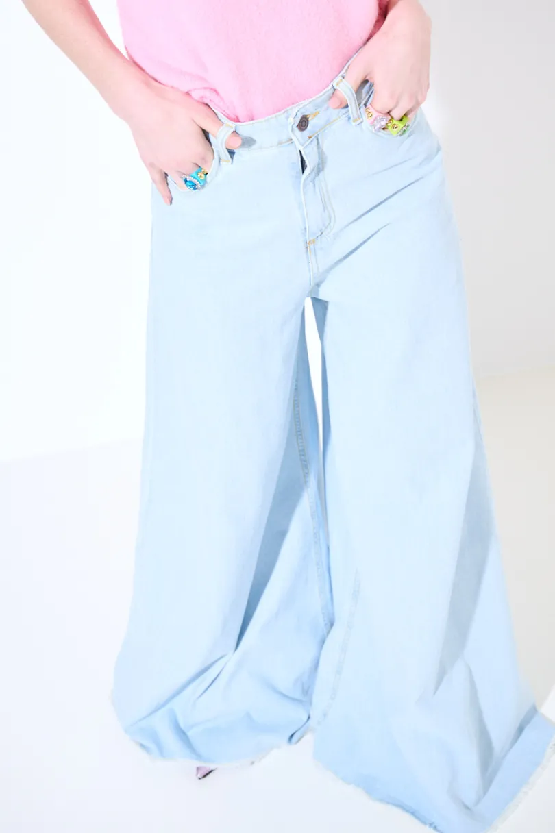 Clearance KIKISIX JEANS PALAZZO BLU CHIARO