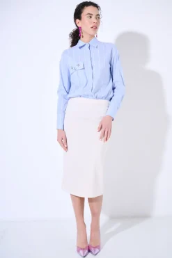 Clearance KIKISIX LONGUETTE P.MILANO CON SPACCO DT BURRO