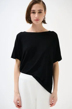 New KIKISIX MAGLIA OVER MANICA CORTA NERO