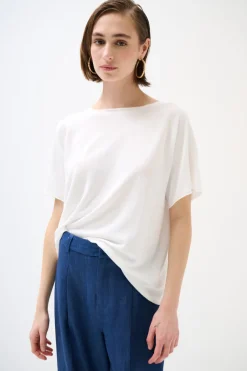 Fashion KIKISIX MAGLIA OVER MANICA CORTA BIANCO