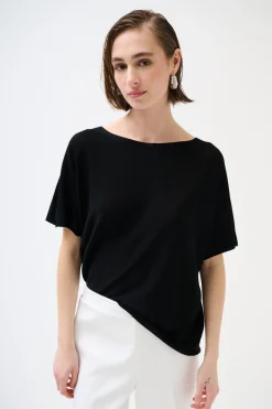 New KIKISIX MAGLIA OVER MANICA CORTA NERO