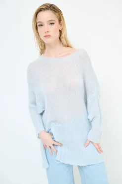 Fashion KIKISIX MAXI CON SPACCO CELESTE