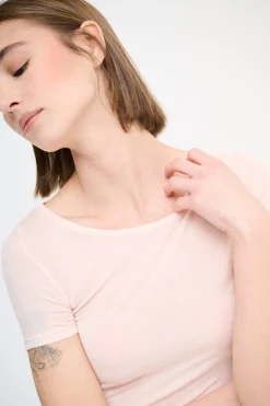 Online KIKISIX MEZZA MANICA MISTO SETA RASATO ROSA