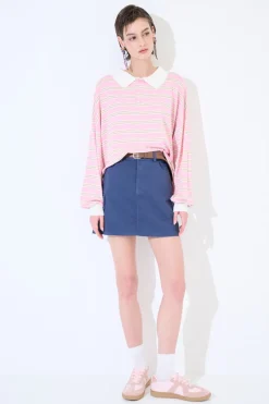 Sale KIKISIX MINIGONNA CON TASCA E CINTURA BLU