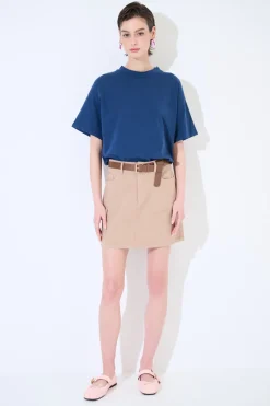 Clearance KIKISIX MINIGONNA CON TASCA E CINTURA MOCHA