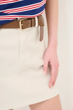 Fashion KIKISIX MINIGONNA CON TASCA E CINTURA NATURALE
