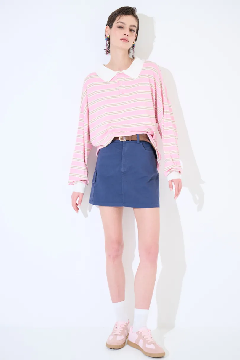 Sale KIKISIX MINIGONNA CON TASCA E CINTURA BLU