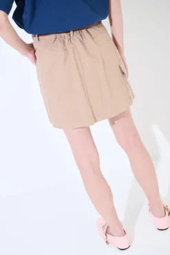 Clearance KIKISIX MINIGONNA CON TASCA E CINTURA MOCHA