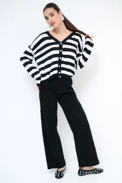 Best KIKISIX PANTA CARGO CON 3 TASCONI NERO