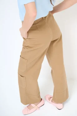 Online KIKISIX PANTA CARGO CON 3 TASCONI CAMMELLO