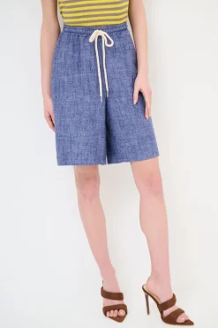 Best KIKISIX PANTA VISCOSA/LINO BERMUDA CON COULISSE JEANS