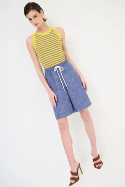 Best KIKISIX PANTA VISCOSA/LINO BERMUDA CON COULISSE JEANS