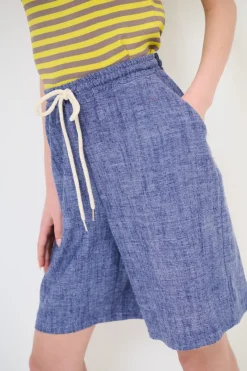 Best KIKISIX PANTA VISCOSA/LINO BERMUDA CON COULISSE JEANS