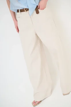 New KIKISIX PANTALONE AMPIO CON CINTURA MEZZO ELASTICO NATURALE