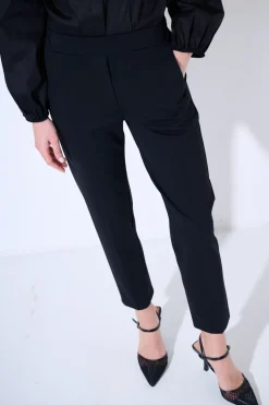 Hot KIKISIX PANTALONE BASIC CON ELASTICO DIETRO NERO