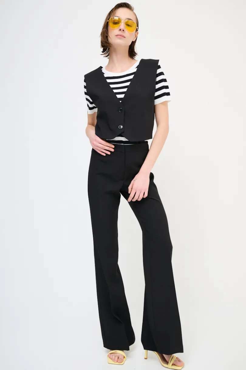 Discount KIKISIX PANTALONE BIELASTICO NERO