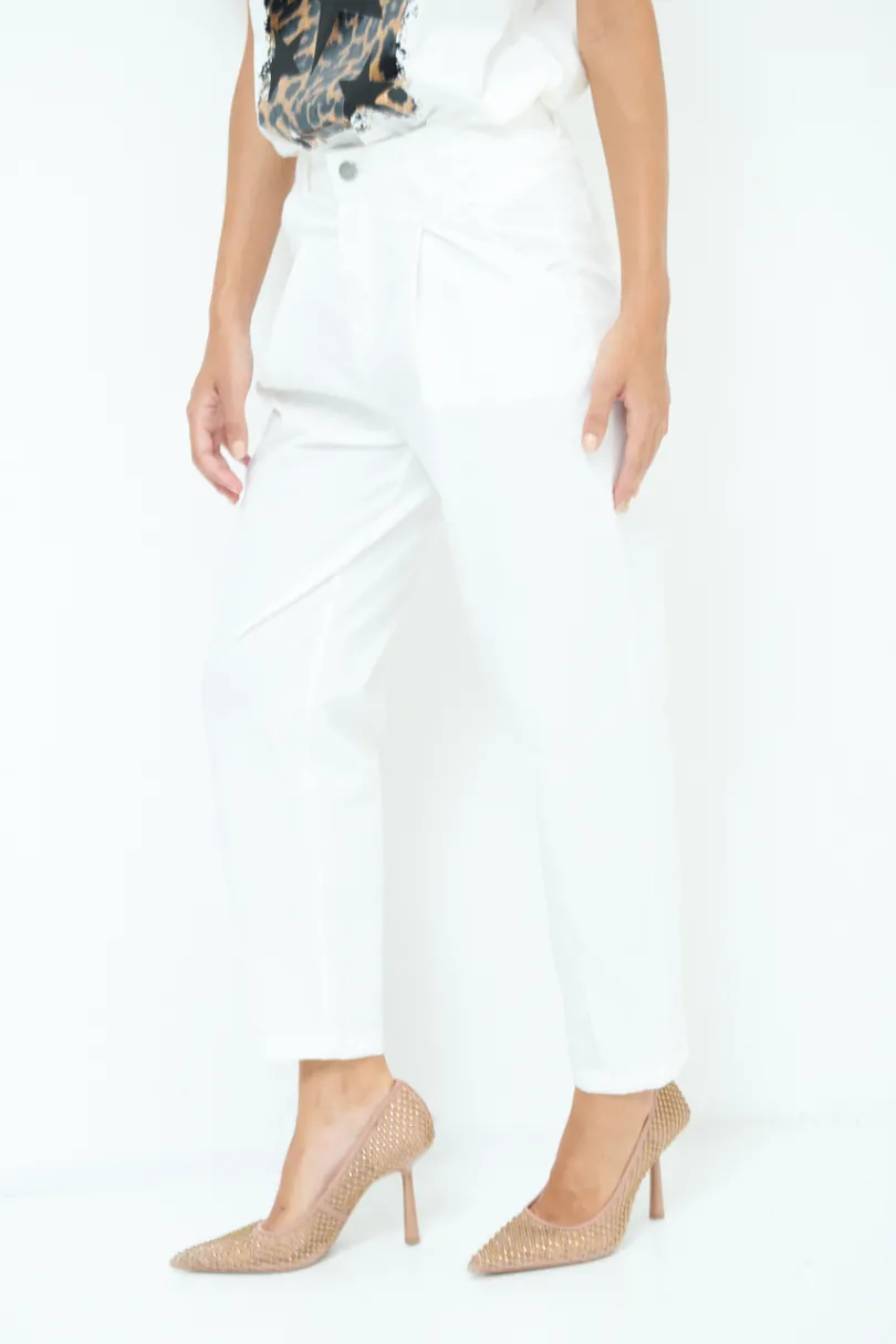 Discount KIKISIX PANTALONE CARROT CON PINCE BURRO