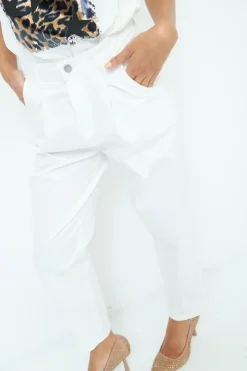 Discount KIKISIX PANTALONE CARROT CON PINCE BURRO