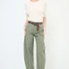 Hot KIKISIX PANTALONE CARROT CUCITURA SUL DAV. VERDE MILITARE